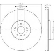 MDC1917 MINTEX Тормозной диск