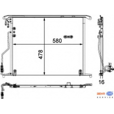 8FC 351 301-171 HELLA Конденсатор, кондиционер