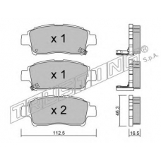 301.0 TRUSTING Комплект тормозных колодок, дисковый тормоз