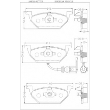 KD7726 ASIMCO Комплект тормозных колодок, дисковый тормоз