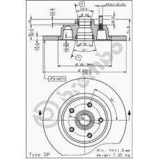 08.4875.10 BREMBO Тормозной диск