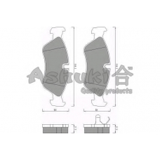 J008-01O ASHUKI Комплект тормозных колодок, дисковый тормоз