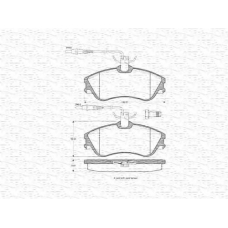 363702160450 MAGNETI MARELLI Комплект тормозных колодок, дисковый тормоз