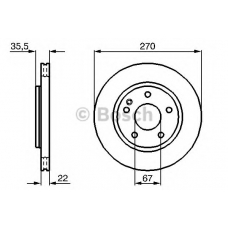 0 986 479 B67 BOSCH Тормозной диск