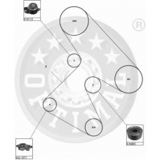 SK-1096 OPTIMAL Комплект ремня грм