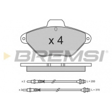 BP2564 BREMSI Комплект тормозных колодок, дисковый тормоз