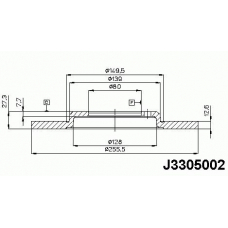 J3305002 NIPPARTS Тормозной диск