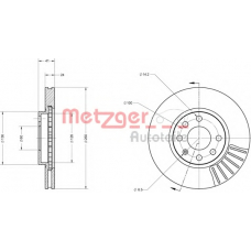 6110145 METZGER Тормозной диск