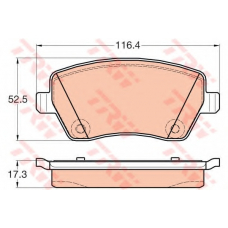 GDB2017 TRW Комплект тормозных колодок, дисковый тормоз