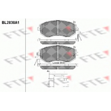 BL2838A1 FTE Комплект тормозных колодок, дисковый тормоз