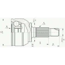 CVJ5518.10 OPEN PARTS Шарнирный комплект, приводной вал