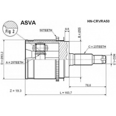 HN-CRVRA50 ASVA Шарнирный комплект, приводной вал