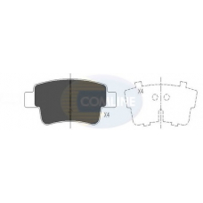 CBP26012 COMLINE Комплект тормозных колодок, дисковый тормоз