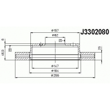 J3302080 NIPPARTS Тормозной диск