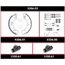 3306.02 WOKING Комплект тормозов, барабанный тормозной механизм