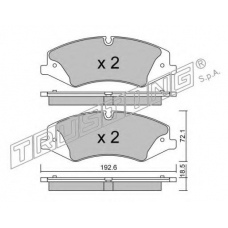 853.0 TRUSTING Комплект тормозных колодок, дисковый тормоз