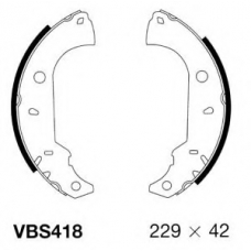 VBS418 MOTAQUIP Комплект тормозных колодок