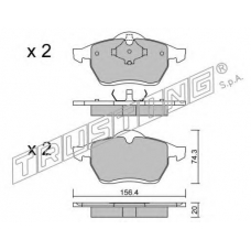 288.0 TRUSTING Комплект тормозных колодок, дисковый тормоз