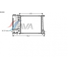 BW2082 AVA Радиатор, охлаждение двигателя