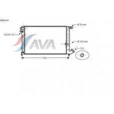 CNA2134 AVA Радиатор, охлаждение двигателя