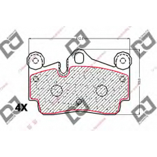 BP1911 DJ PARTS Комплект тормозных колодок, дисковый тормоз