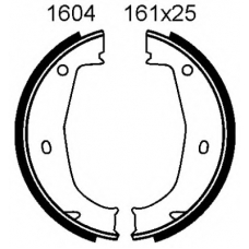 01604 BSF Комплект тормозных колодок, стояночная тормозная с