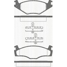8110 10105 TRISCAN Комплект тормозных колодок, дисковый тормоз