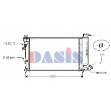 160440N AKS DASIS Радиатор, охлаждение двигателя