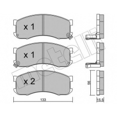 22-0394-0 METELLI Комплект тормозных колодок, дисковый тормоз