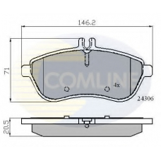 CBP01786 COMLINE Комплект тормозных колодок, дисковый тормоз