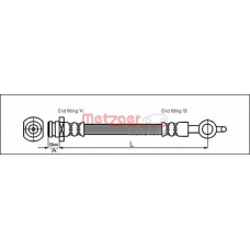 4114753 METZGER Тормозной шланг