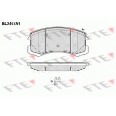 BL2468A1 FTE Комплект тормозных колодок, дисковый тормоз