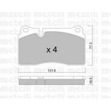 22-0659-0 METELLI Комплект тормозных колодок, дисковый тормоз