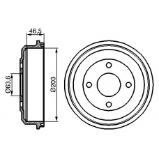 0 986 477 054 BOSCH Тормозной барабан