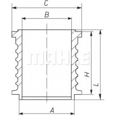 002 WR 05 MAHLE Гильза цилиндра