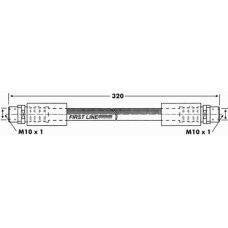 FBH6875 FIRST LINE Тормозной шланг