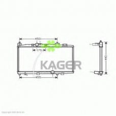 31-3625 KAGER Радиатор, охлаждение двигателя