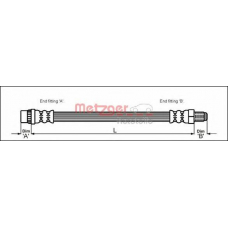 4114764 METZGER Тормозной шланг