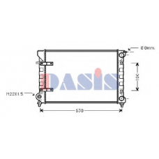 040360N AKS DASIS Радиатор, охлаждение двигателя