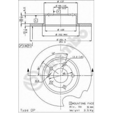 BS 7337 BRECO Тормозной диск