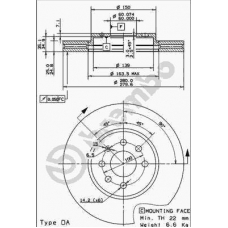 09.9159.10 BREMBO Тормозной диск