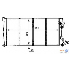 8MK 376 716-511 HELLA Радиатор, охлаждение двигателя