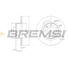 DBB157S BREMSI Тормозной диск