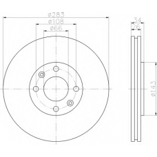 8DD 355 108-361 HELLA Тормозной диск