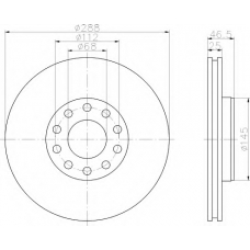 8DD 355 109-611 HELLA Тормозной диск