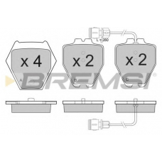 BP3122 BREMSI Комплект тормозных колодок, дисковый тормоз