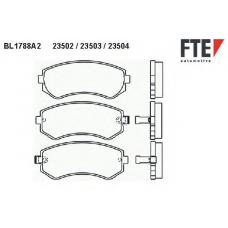 BL1788A2 FTE Комплект тормозных колодок, дисковый тормоз