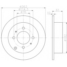 8DD 355 110-941 HELLA Тормозной диск