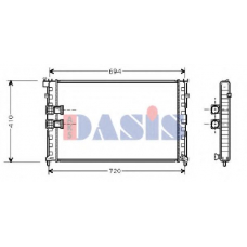 160510N AKS DASIS Радиатор, охлаждение двигателя