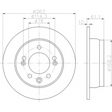 8DD 355 118-861 HELLA PAGID Тормозной диск